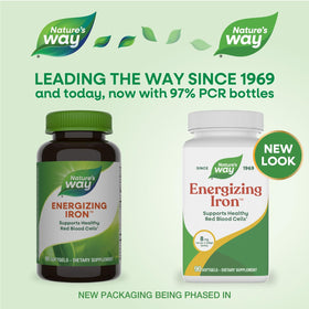 Nature's Way Fer Énergisant 8 mg gélules molles emballage
