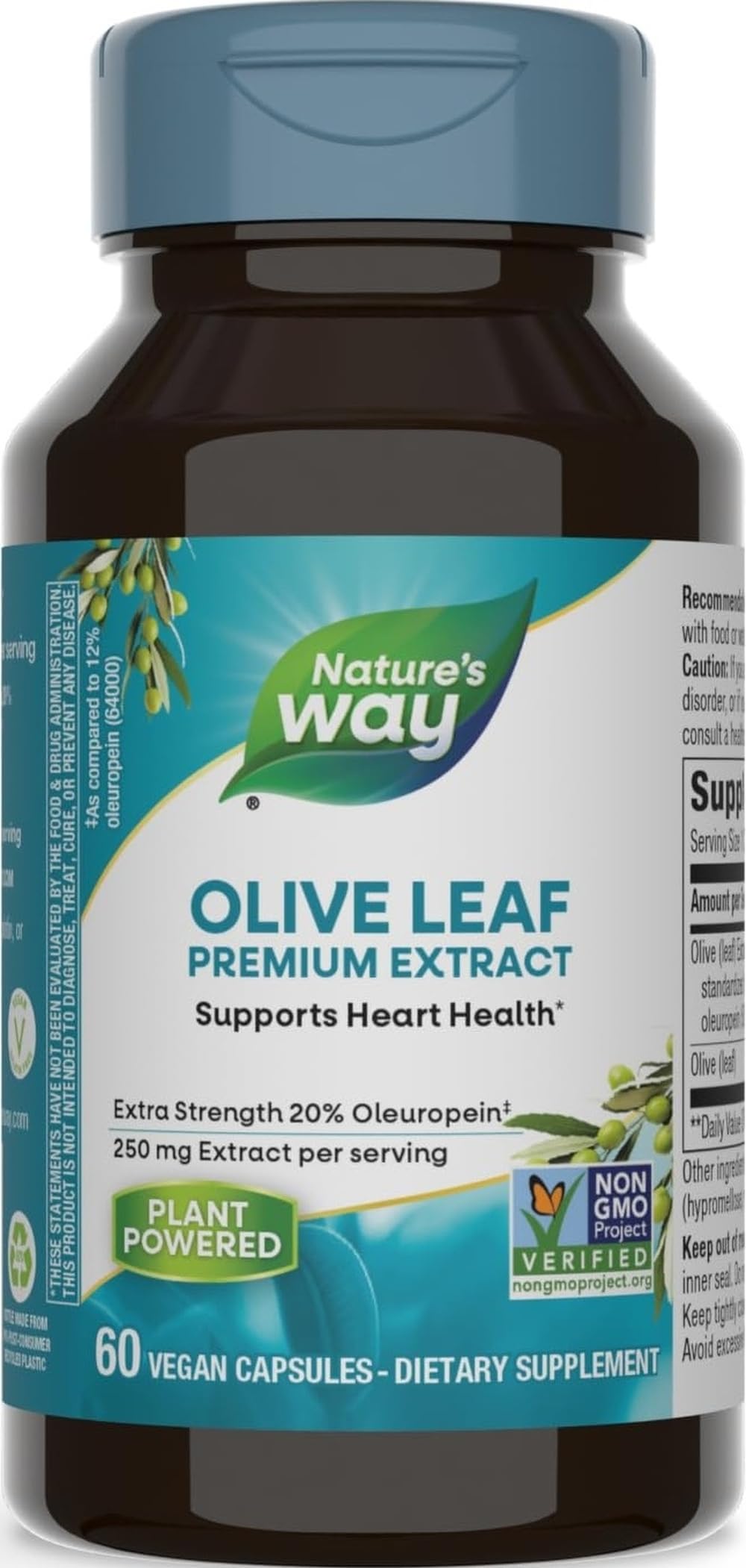 Nature's Way Feuille d'Olive Extrait Premium 250 mg face avant