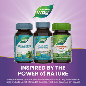 Nature's Way Feuille d'Olive Extrait Premium 250 mg sur table