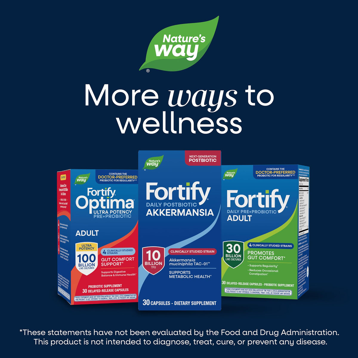 Nature's Way Fortify Pré+Probiotique 30 Milliards avec verre d'eau
