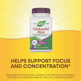 Nature's Way Ginkgold Max 60 comprimés, arrière de l'emballage