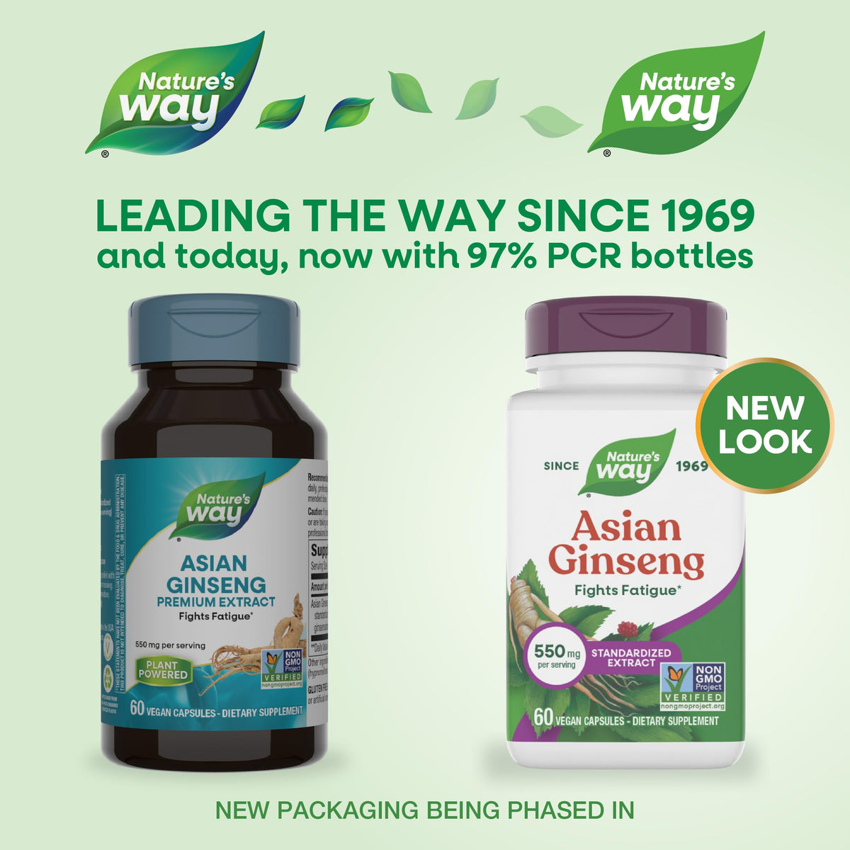 Nature's Way ginseng asiatique contenu des gélules, vue rapprochée