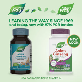 Nature's Way ginseng asiatique contenu des gélules, vue rapprochée