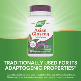 Nature's Way ginseng asiatique gélules ouvertes