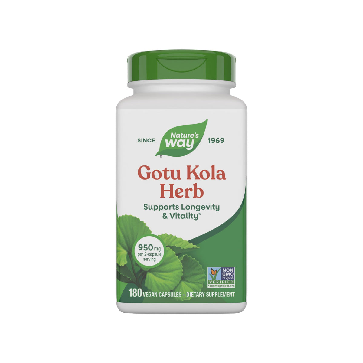 Nature's Way Gotu Kola 180 capsules, vue de l'avant