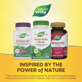 Nature's Way Gotu Kola, mise en scène avec des plantes
