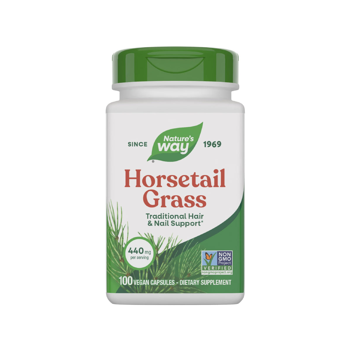 Nature's Way Horsetail Grass 440mg devant la boîte