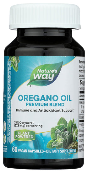 Nature's Way Huile d'Origan 60 capsules végétales, vue de face