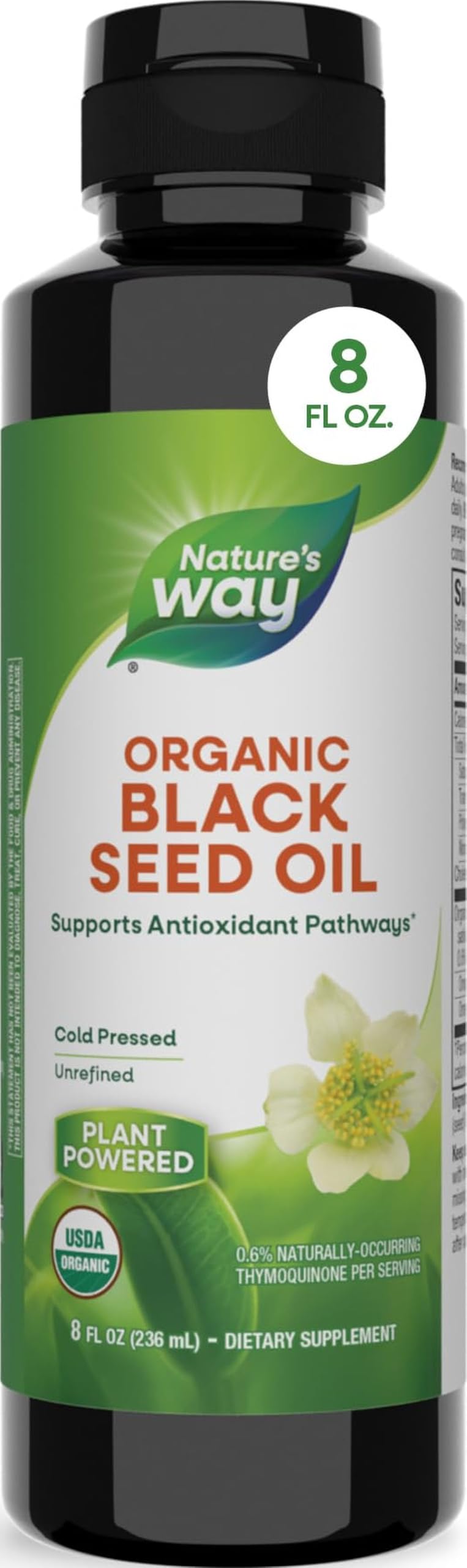 Nature's Way Huile de Graines Noires Biologique bouteille vue avant