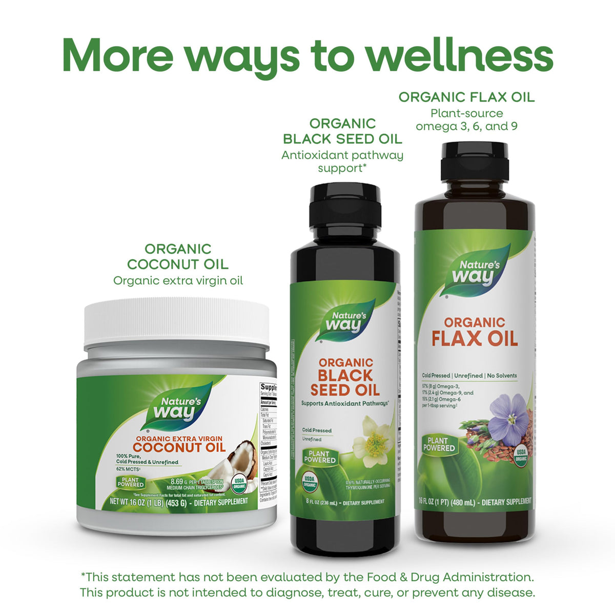 Nature's Way Huile de Graines Noires Biologique sur une table