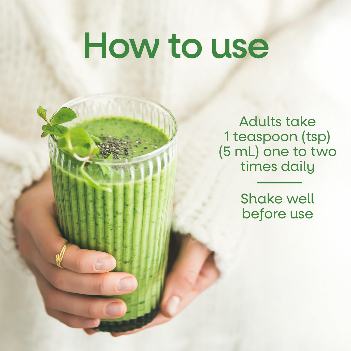 Nature's Way Huile de Graines Noires Biologique utilisation dans un smoothie