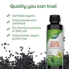 Nature's Way Huile de Graines Noires Biologique vue arrière