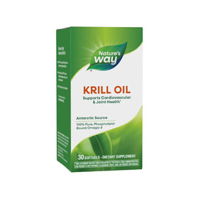 Nature's Way Huile de Krill 30 gélules vue de face avec emballage