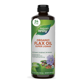 Nature's Way Huile de Lin Bio Super Lignan 24 Fl Oz vue de face
