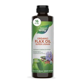 Nature's Way Huile de Lin Bio Super Lignan 490g vue de face