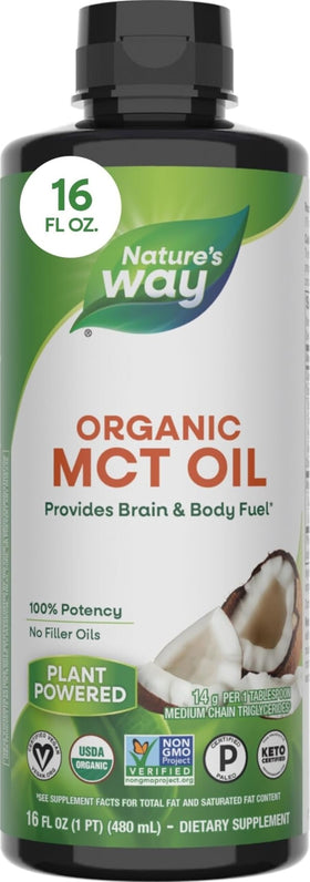 Nature's Way Huile MCT Bio 16 Fl Oz vue de face