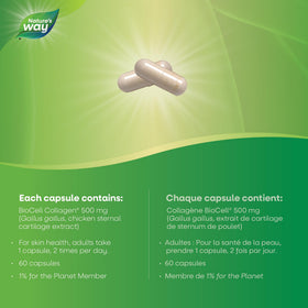 Nature's Way Hydraplenish capsules BioCell Collagen vue arrière