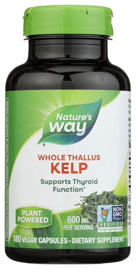 Nature's Way Kelp 180 capsules, vue de face