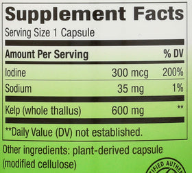Nature's Way Kelp, capsules végétales à l'intérieur du flacon