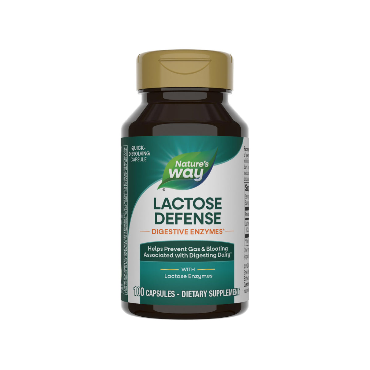 Nature's Way Lactose Defense 100 gélules 690 mg vue de face