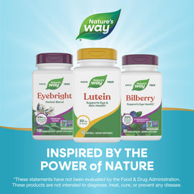 Nature's Way Lutein 20 mg gélules with natural background