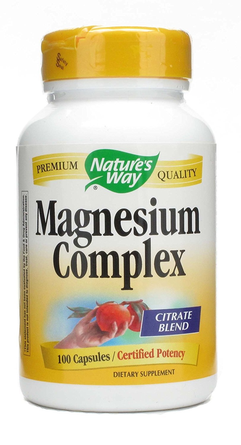 Nature's Way Magnésium 500 mg 100 capsules vue de face