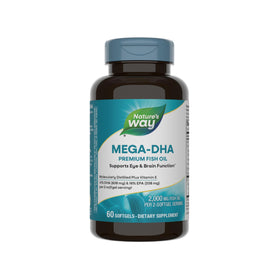 Nature's Way Mega-DHA Huile de Poisson Premium 60 gélules vue avant