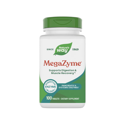 Nature's Way Mega-Zyme 100 comprimés, vue avant du produit