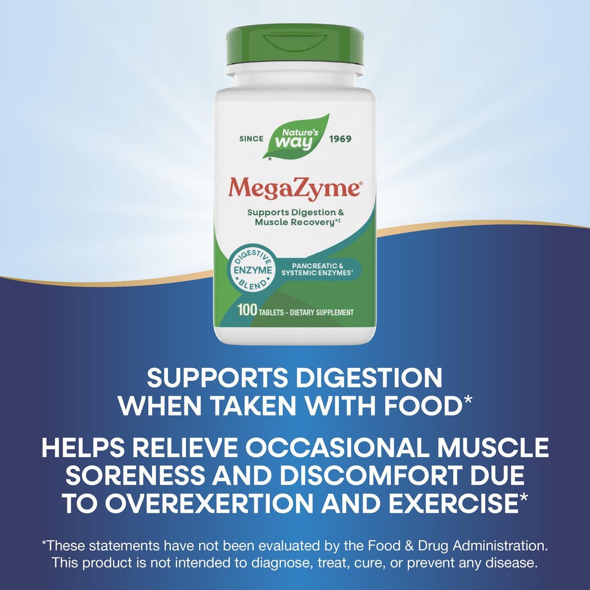 Nature's Way Mega-Zyme, emballage avec logo et informations