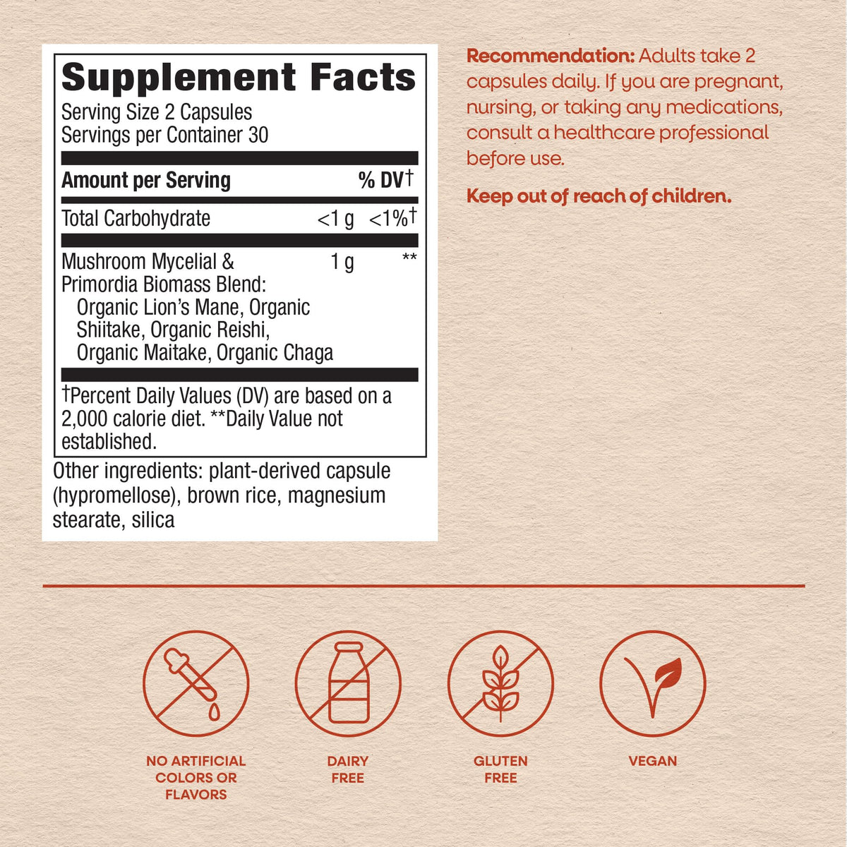Nature's Way Mélange de 5 Champignons 2 capsules prêtes à prendre