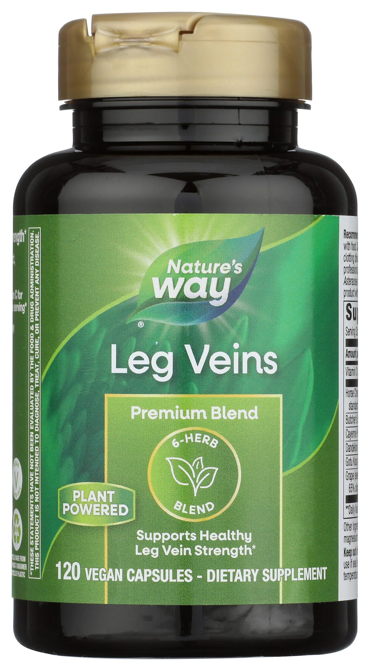 Nature's Way Mélange Premium Veines des Jambes 120 capsules, vue de l'emballage avant