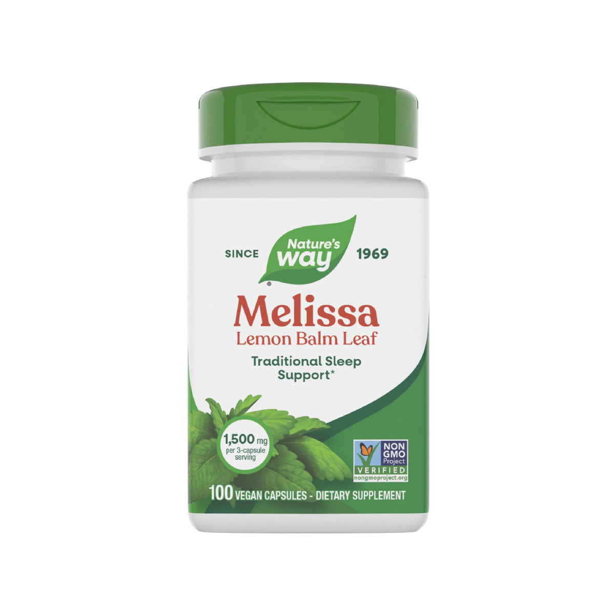 Nature's Way Melissa Balm Citron 1500 mg gélules avant