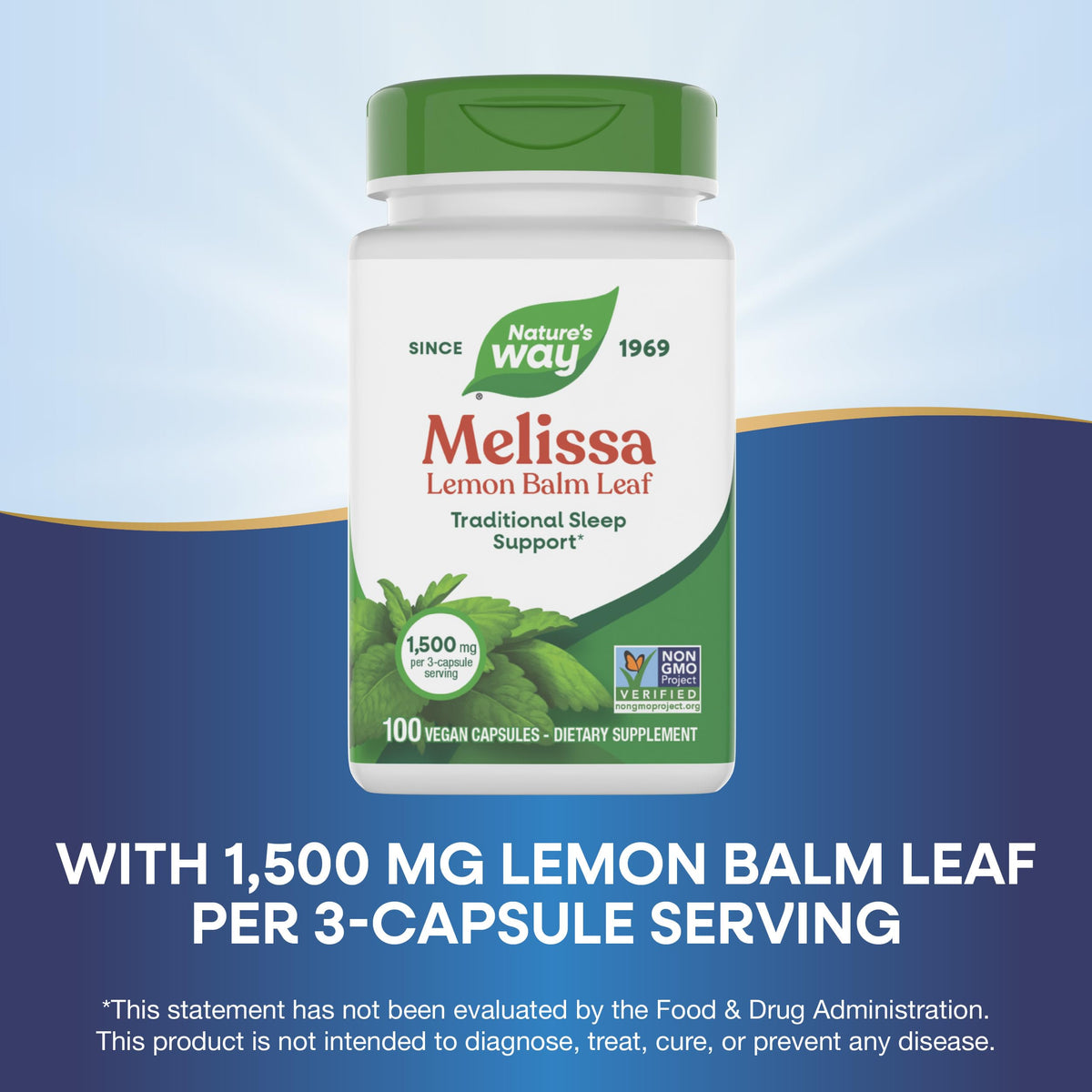 Nature's Way Melissa Balm Citron 1500 mg gélules en mode de vie