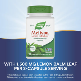 Nature's Way Melissa Balm Citron 1500 mg gélules en mode de vie