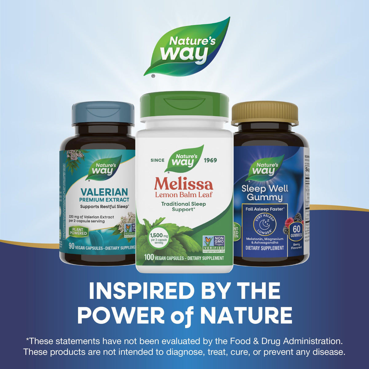 Nature's Way Melissa Balm Citron 1500 mg gélules sur table