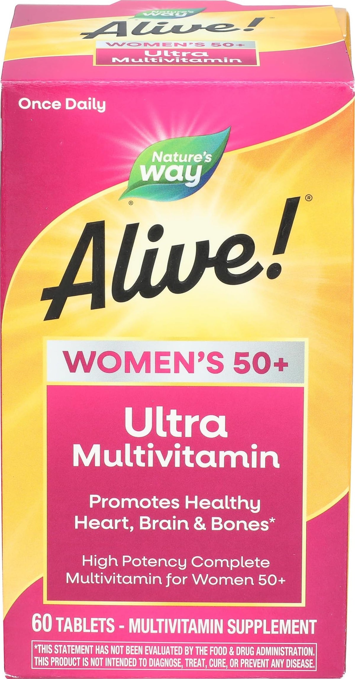 Nature's Way Multivitamine Alive 50 Plus 60 Comprimés vue de face