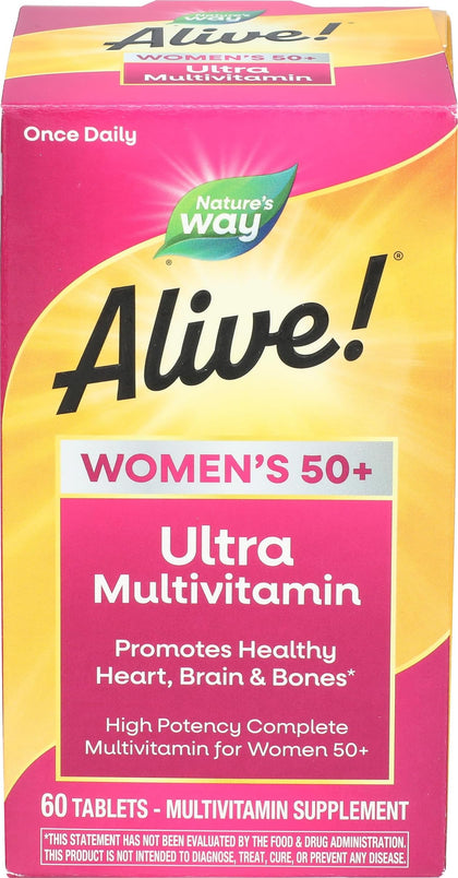 Nature's Way Multivitamine Alive 50 Plus 60 Comprimés vue de face
