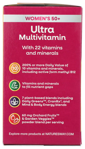Nature's Way Multivitamine Alive 50 Plus avec des fruits frais