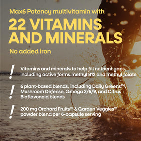Nature's Way Multivitamine Complète Max6 Potency capsules ouvertes