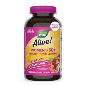 Nature's Way Multivitamine Gummy Femme 50+ 130 ct vue avant avec emballage