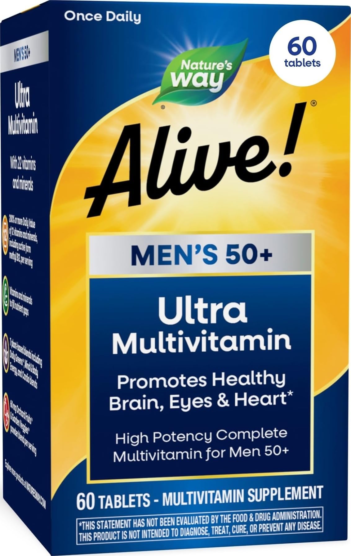 Nature's Way Multivitamine Ultra Potente 50+ 60 comprimés, vue avant