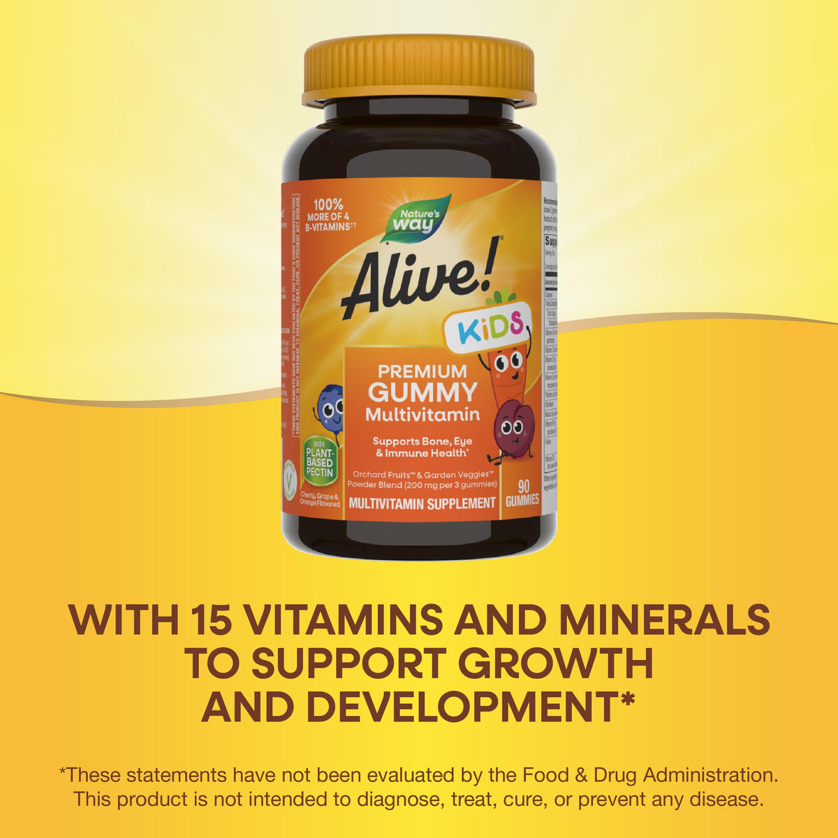 Nature's Way Multivitamines Gélifiées Premium Enfants - gummies dans un bol