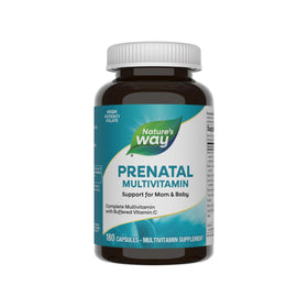Nature's Way Multivitamines Prénatales 180 gélules vue avant avec étiquette