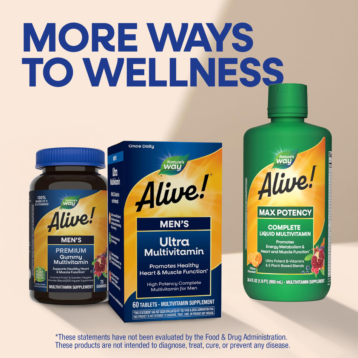 Nature's Way Multivitamines Ultra Potency Homme avec des accessoires de santé