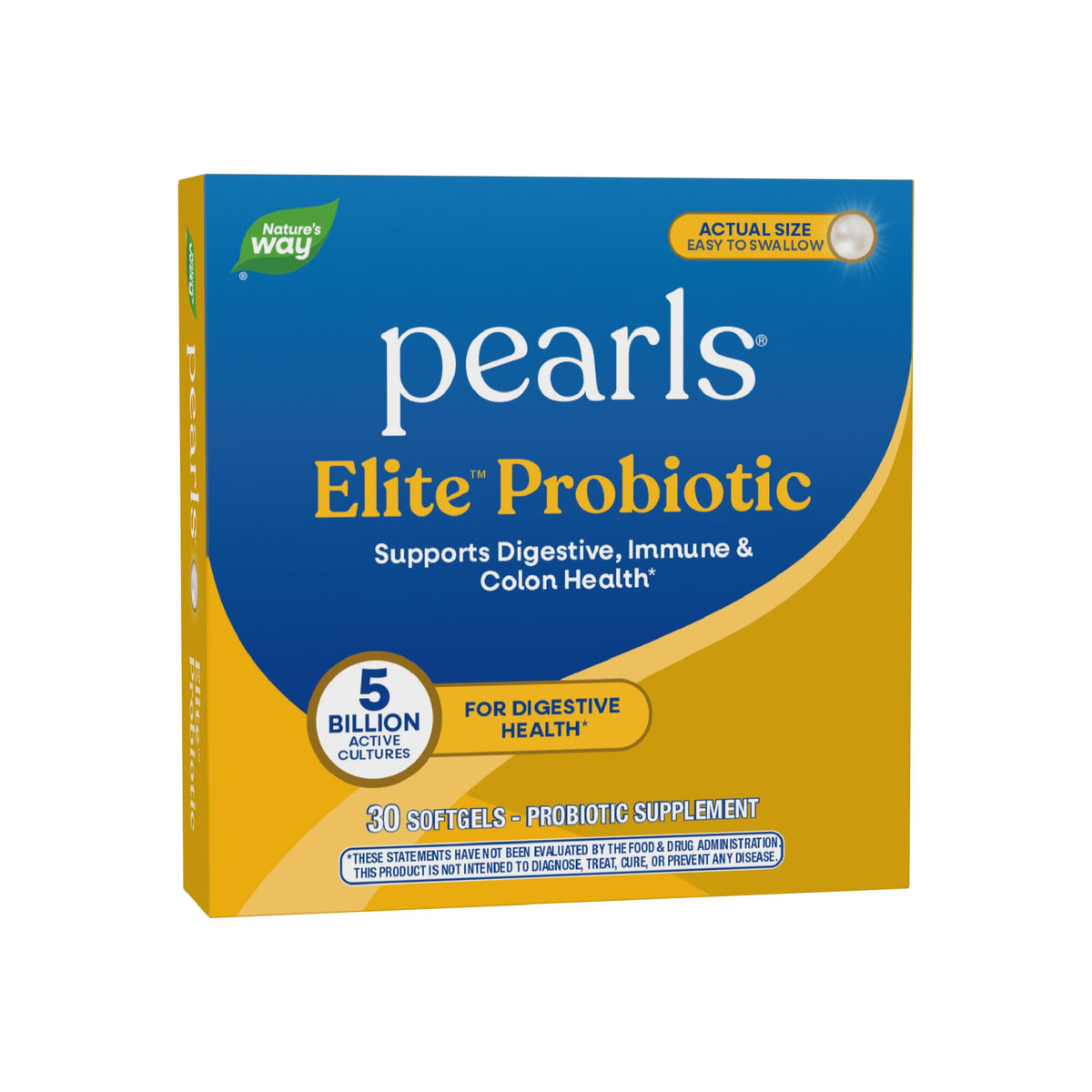 Nature's Way Pearls Elite Probiotic 30 gélules, emballage avant