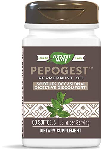 Nature's Way Pepogest Huile de Menthe Poivrée 60 gélules, vue de face