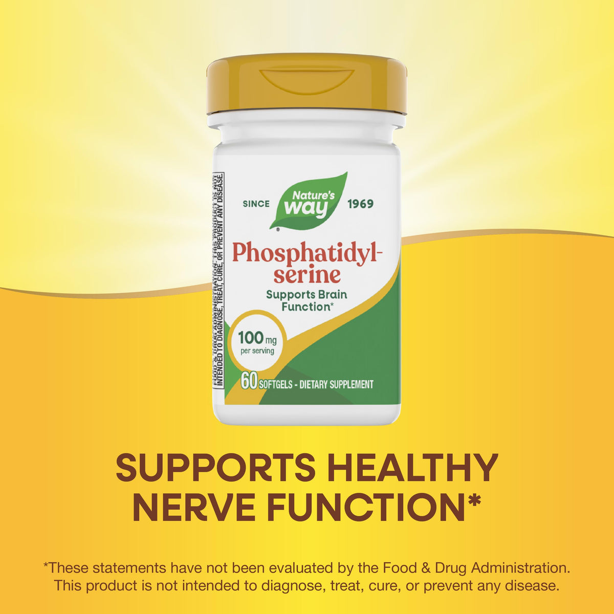 Nature's Way Phosphatidylserine, capsules sur une table