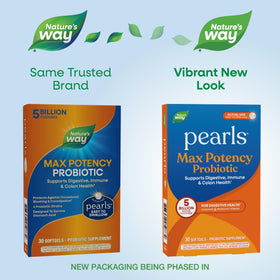 Nature's Way Probiotic Pearls packaging side view