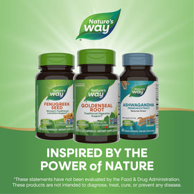 Nature's Way Racine de Goldenseal 50 Capsules sur une table
