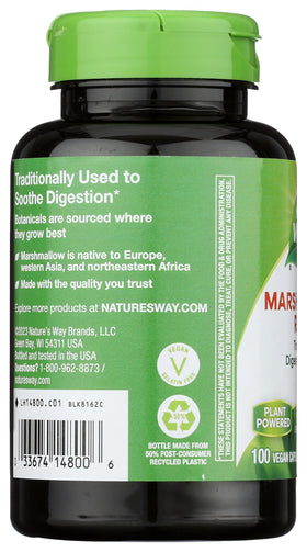 Nature's Way Racine de Guimauve 100 Capsules Végétales sur une table en bois
